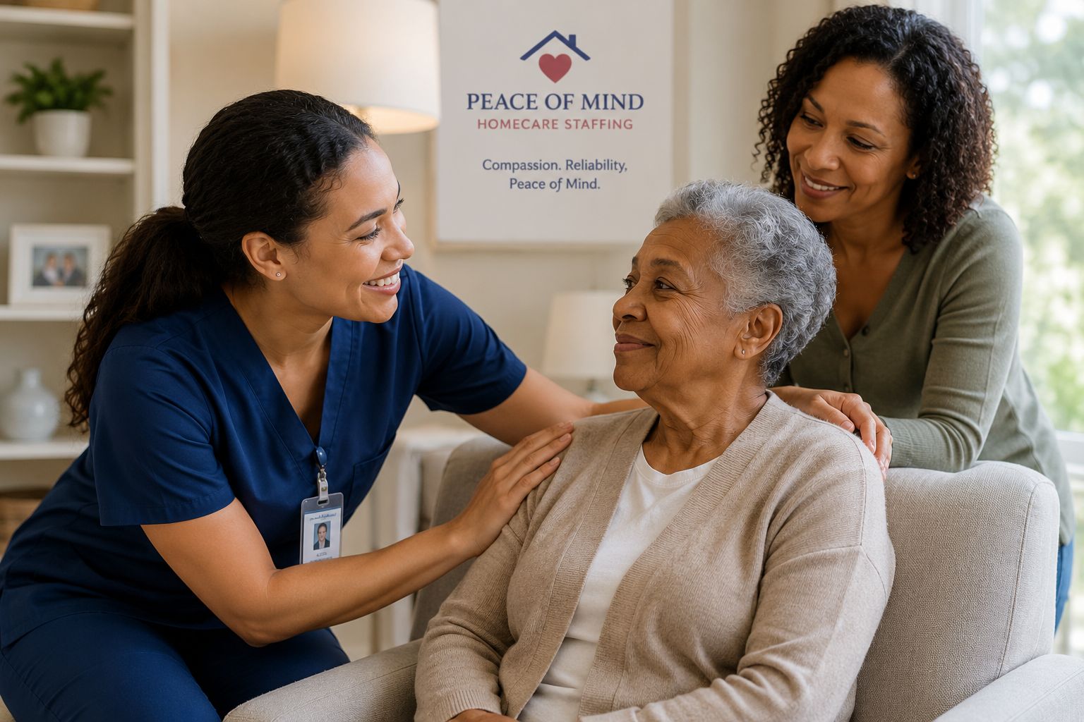 Caregiver providing compassionate care